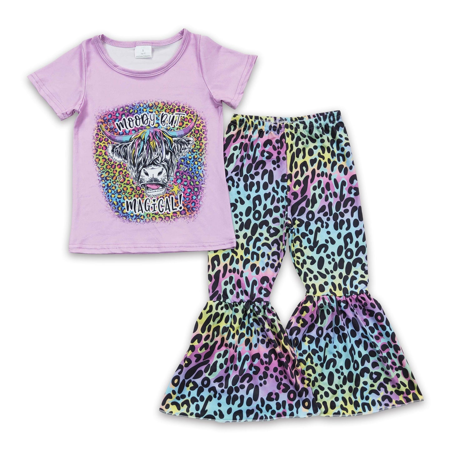 Moody but magical leopard kids girls western outfits