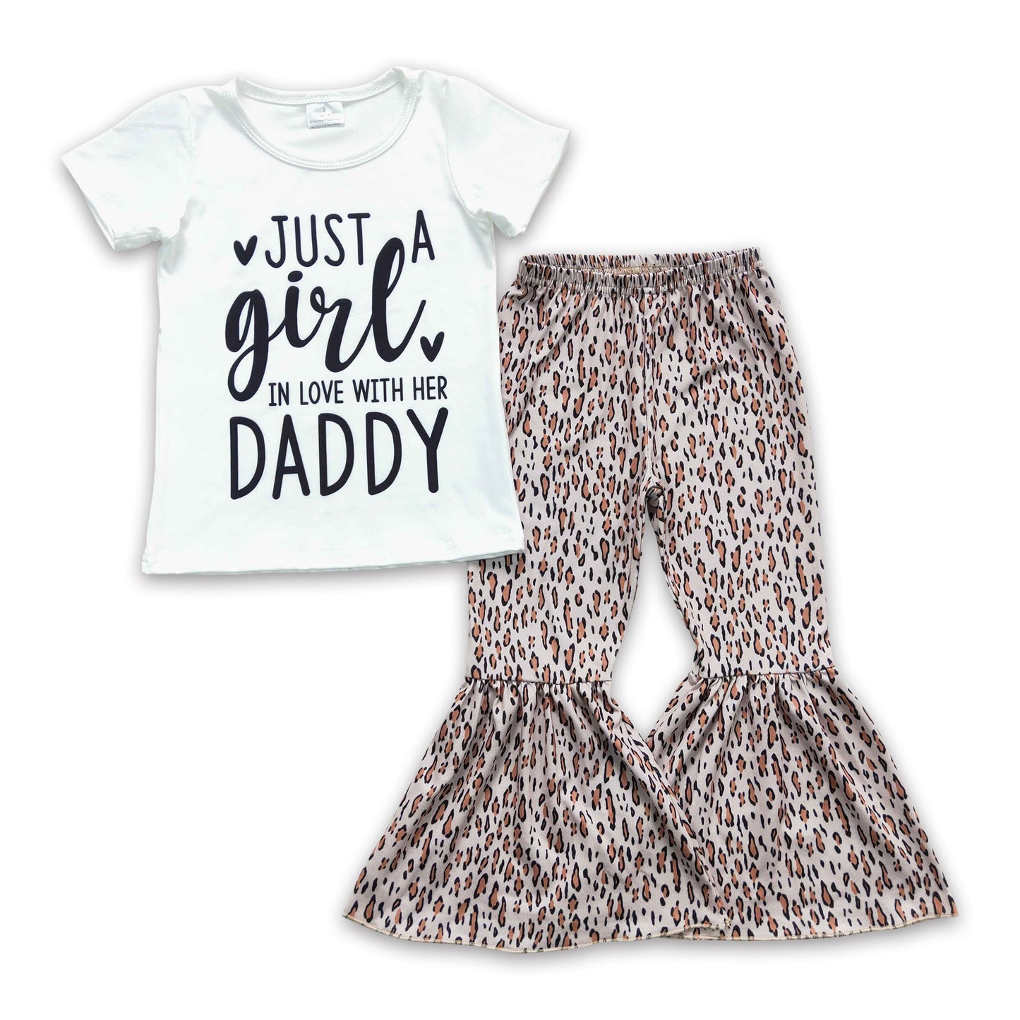 Just a girl in love with her daddy leopard pants girls clothes