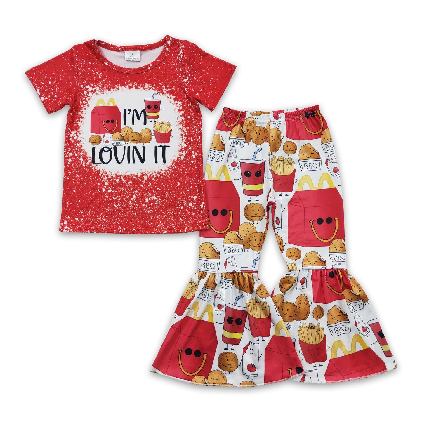 I'm lovin it fries kids girls clothing set