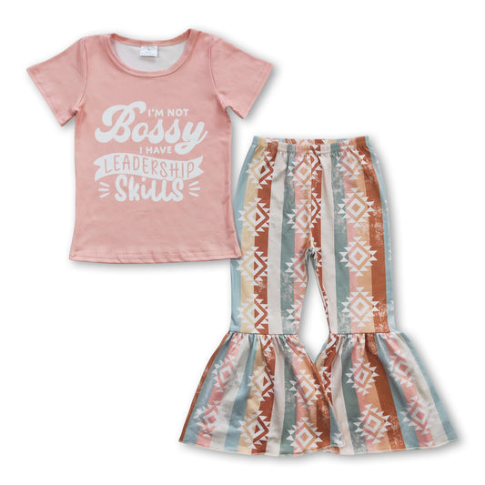 I'm not bossy i have leadership skills girls clothing set