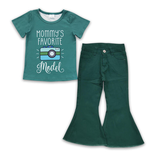 Mommy's favorite model shirt jeans kids grils clothes