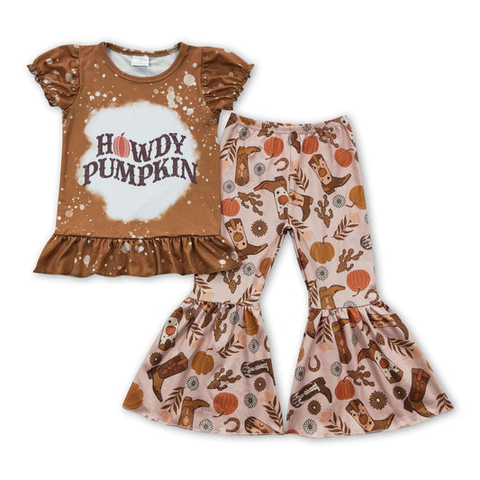 Howdy pumpkin boots pants girls fall clothing