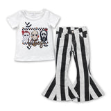 Scream vibes shirt stripe jeans girls Halloween clothes
