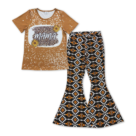 Leopard mama top aztec jeans adult women clothes