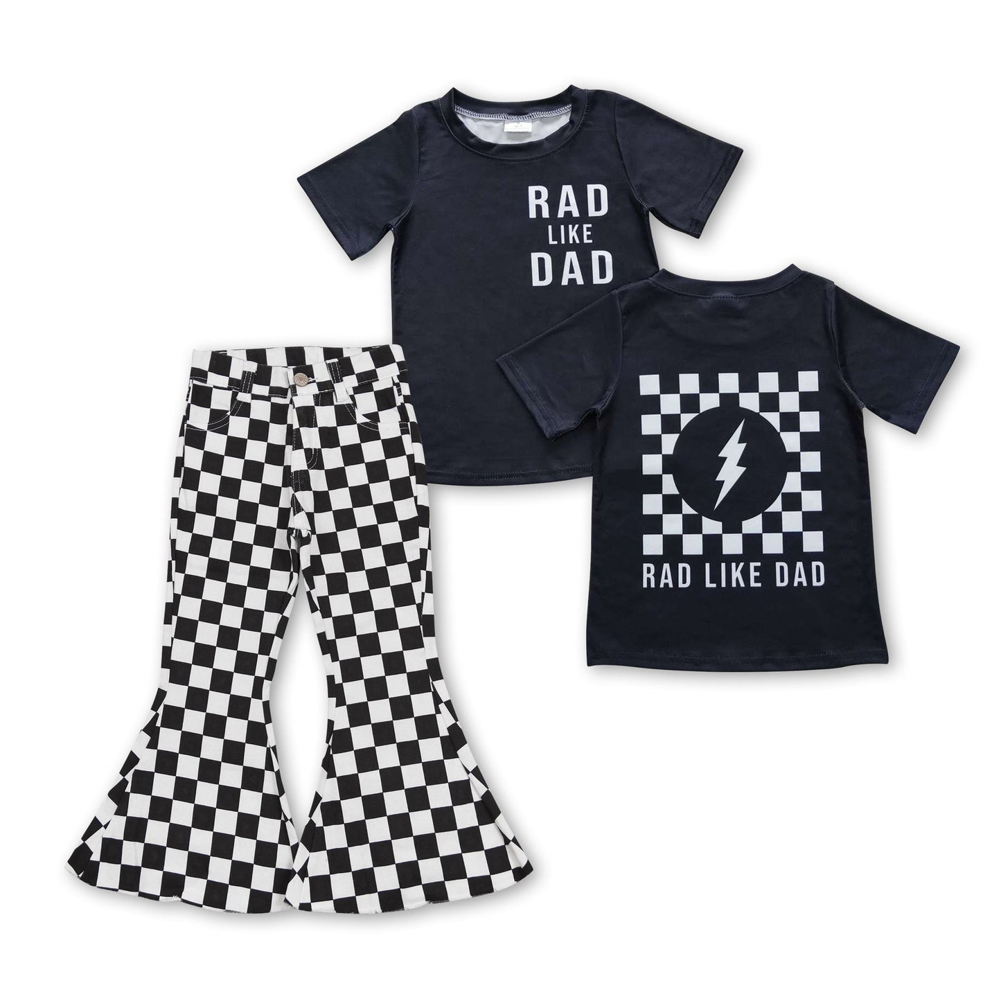 Black plaid rad like dad shirt jeans girls outfits