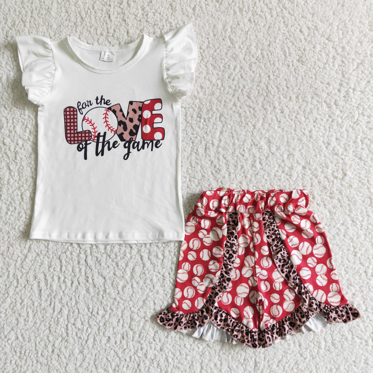 Love of the game shirit baseball shorts girls boutique outfits