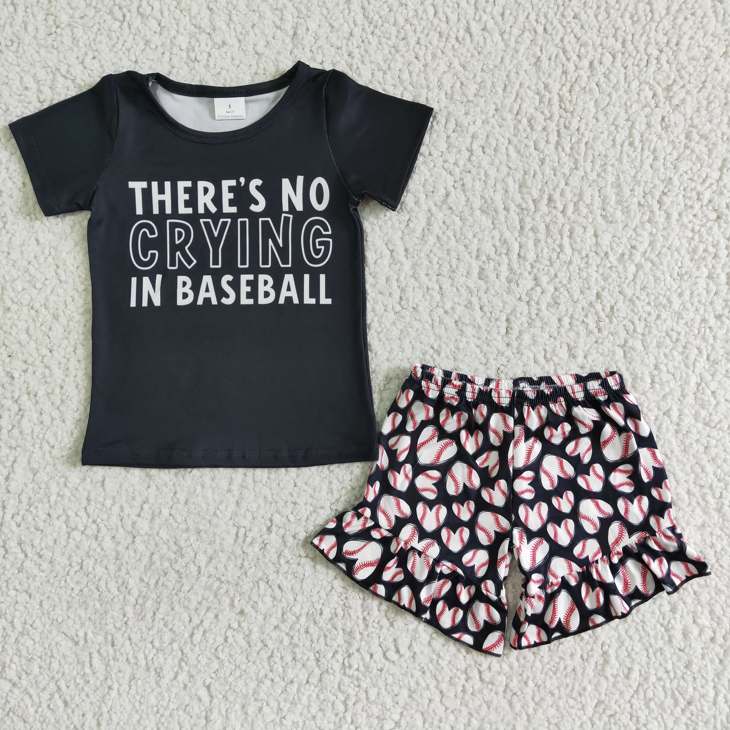 There is no crying in baseball girls boutique outfits