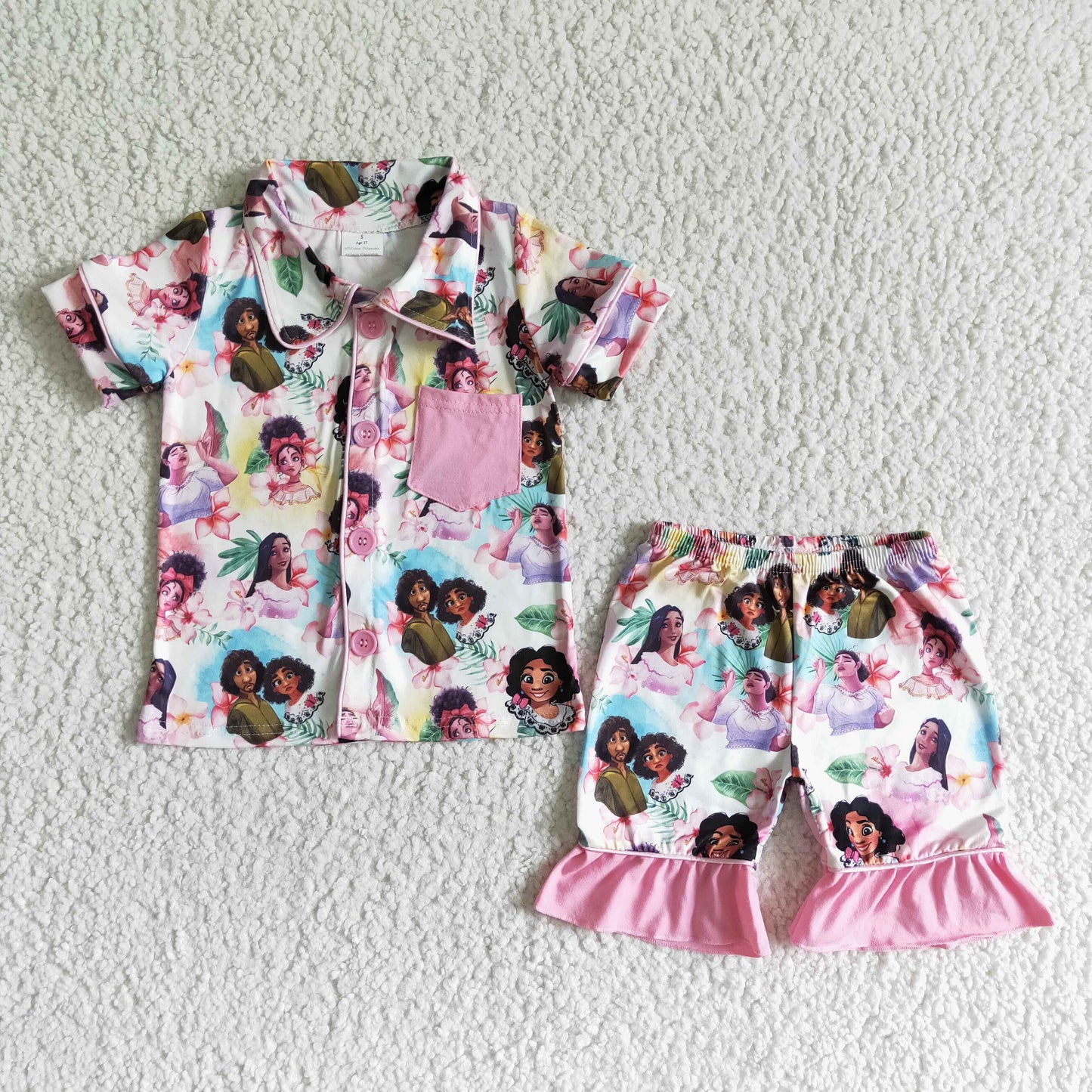 Cute magic baby girls summer pajamas