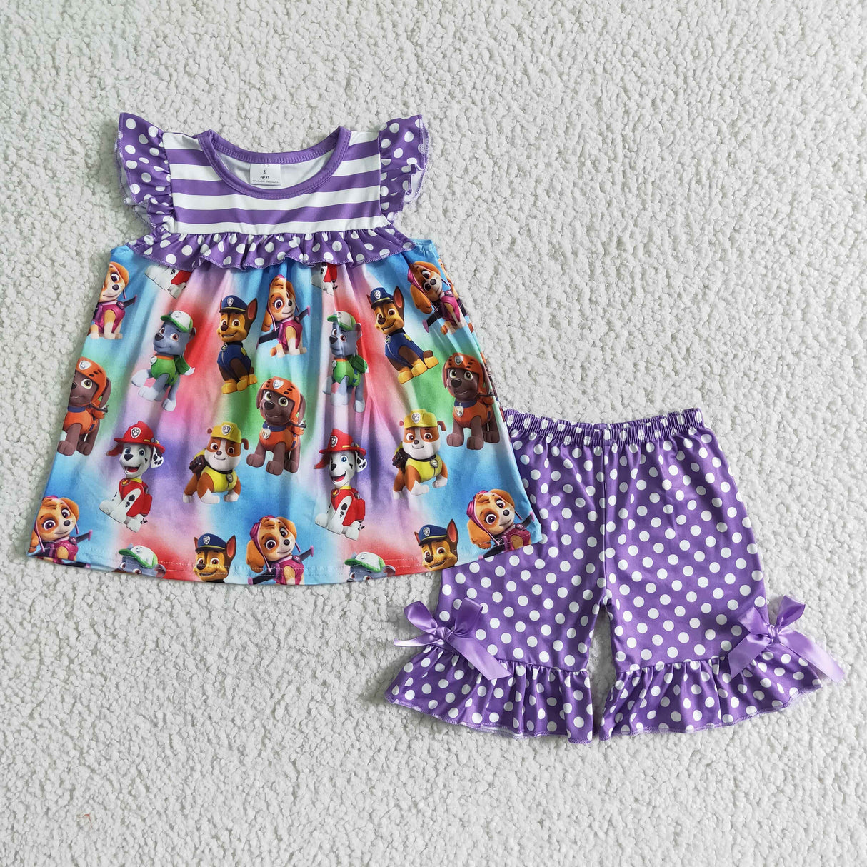 Purple polka dots dots baby girls cute summer outfits