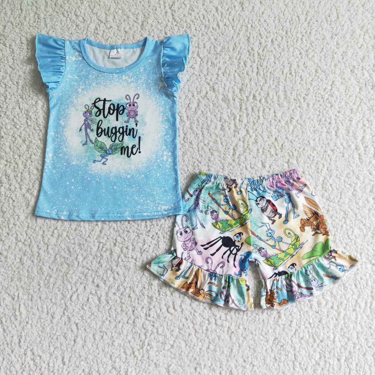 Stop buggin' me ruffle shorts girls summer outfits