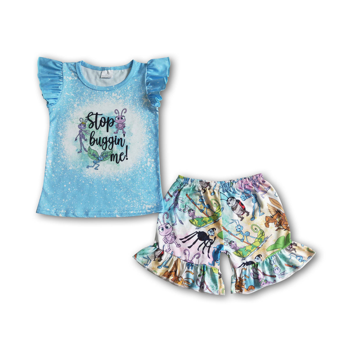 Stop buggin' me ruffle shorts girls summer outfits