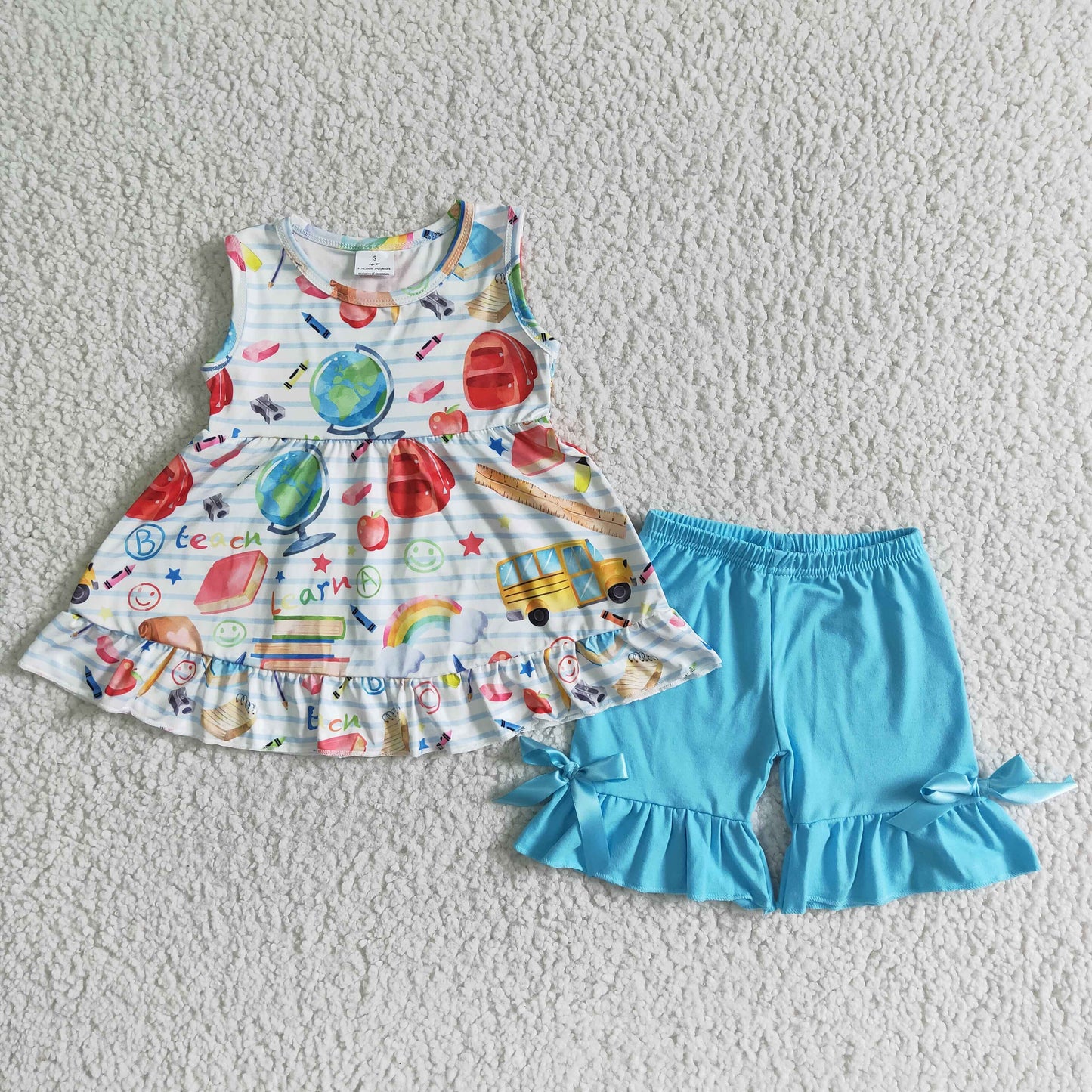 Learn book apple sleeveless girls back to school clothing – Yawoo Garments