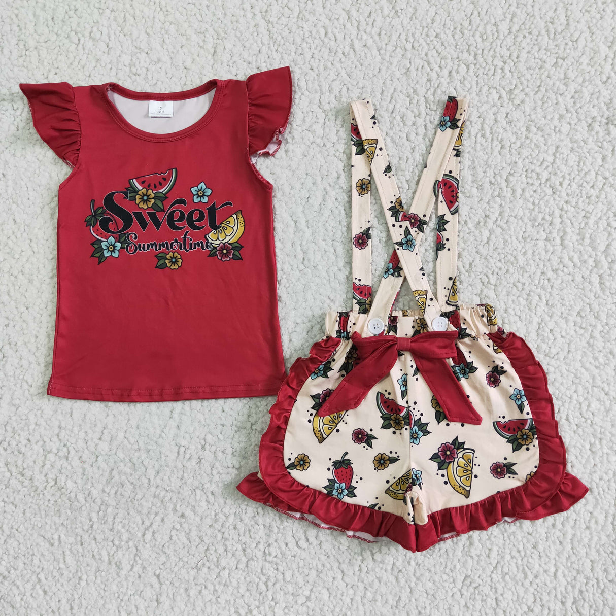 sweet summer time lemon watermelon girls outfits