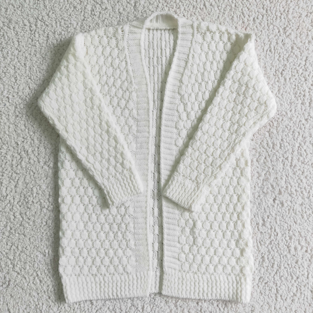 White cardigan girls sweater