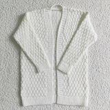 White cardigan girls sweater