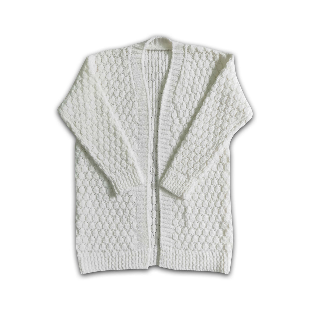 White cardigan girls sweater