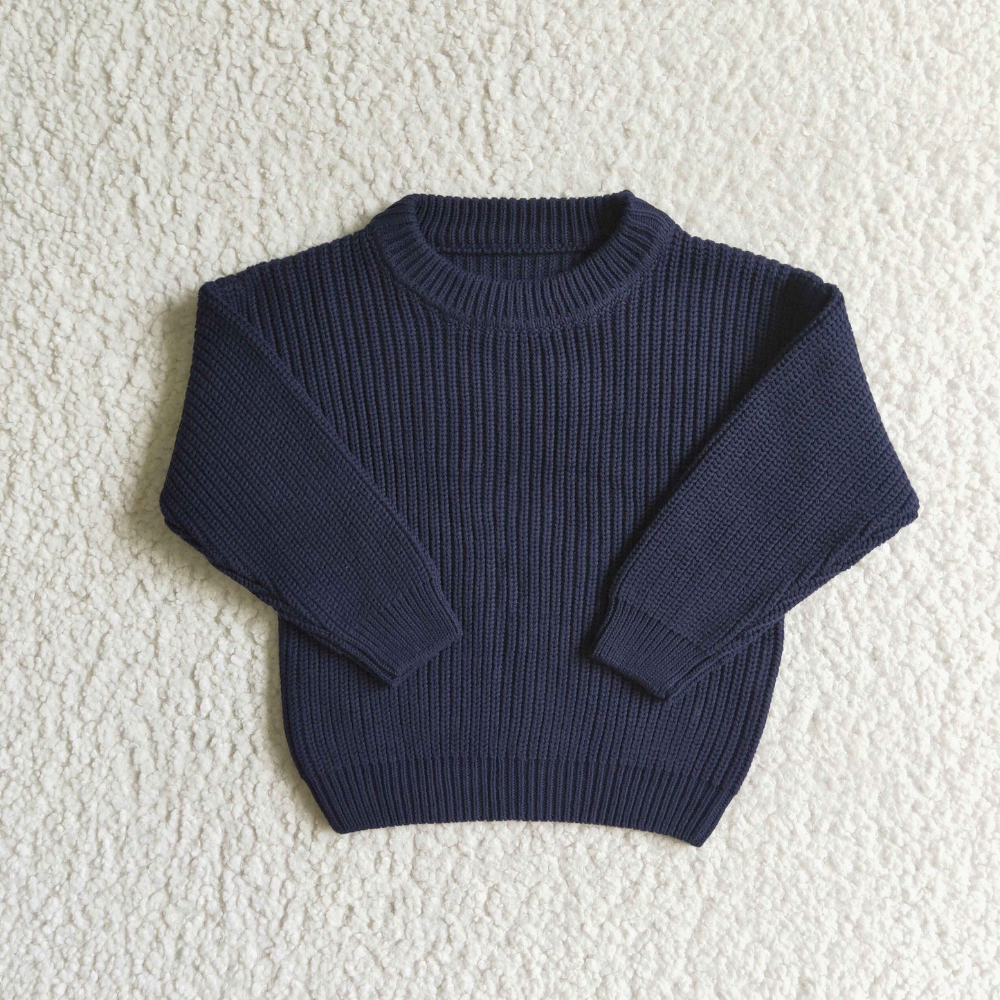 Navy cotton winter sweater