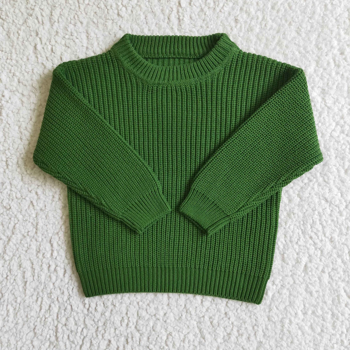 Olive cotton winter sweater