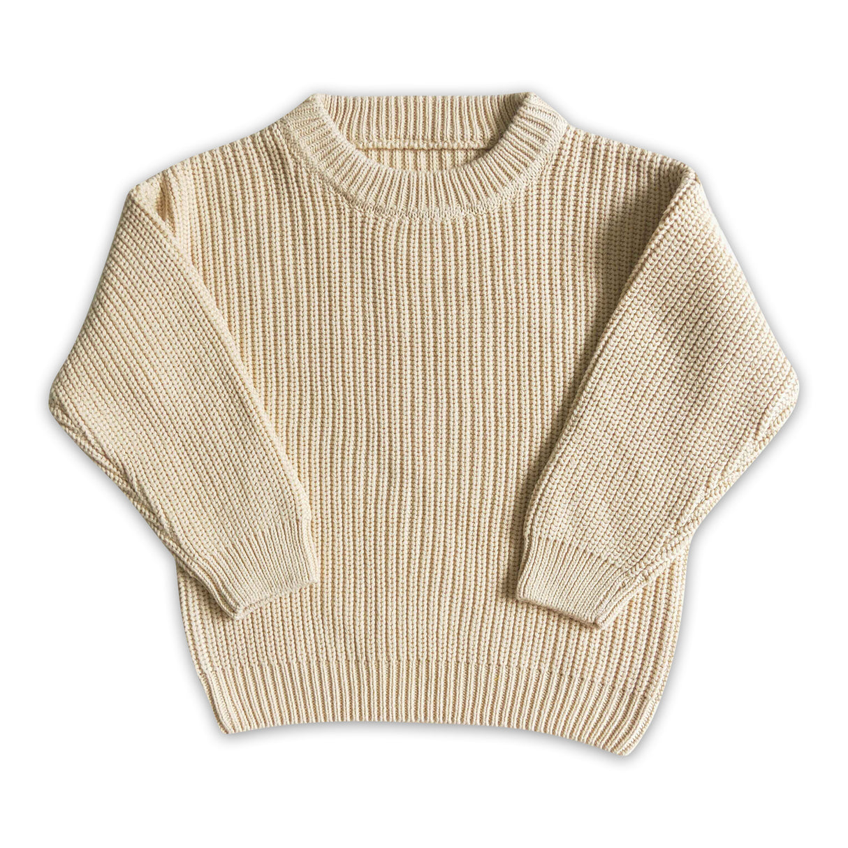 Beige cotton wool sweater