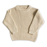 Beige cotton wool sweater