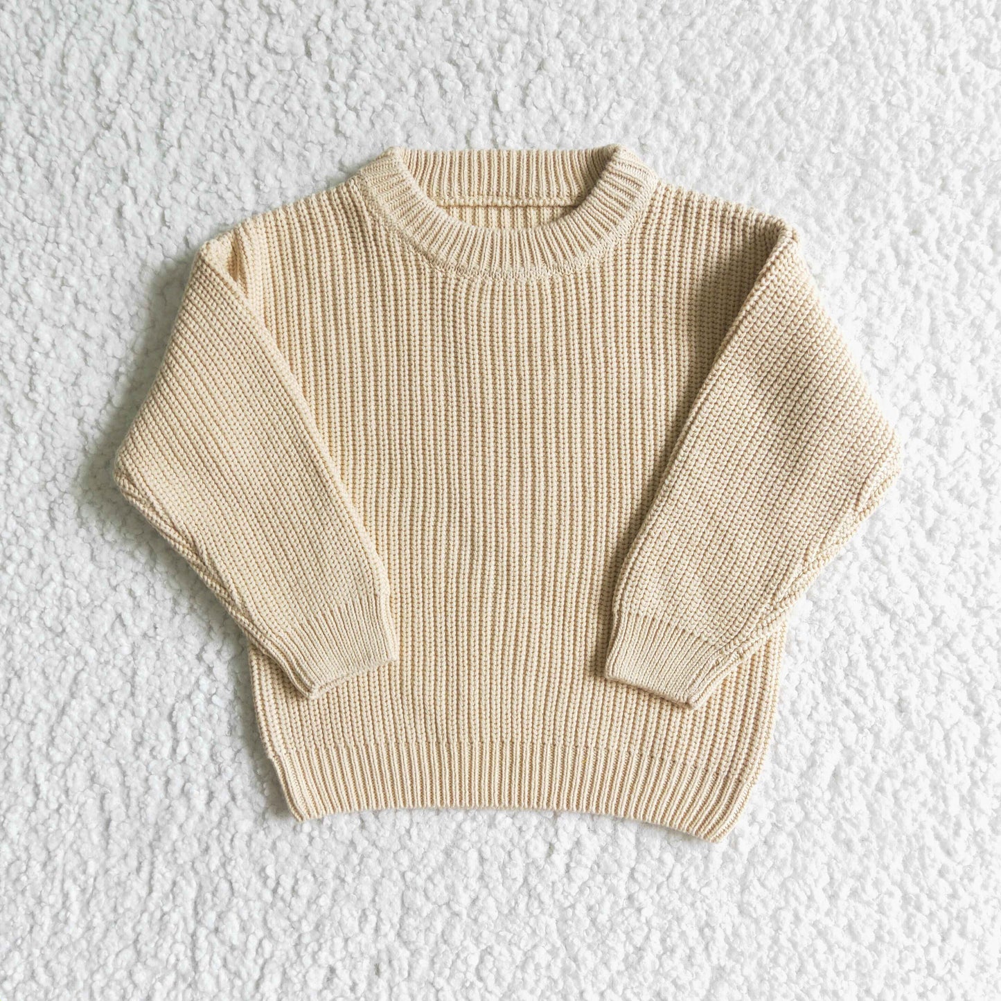 Beige cotton wool sweater