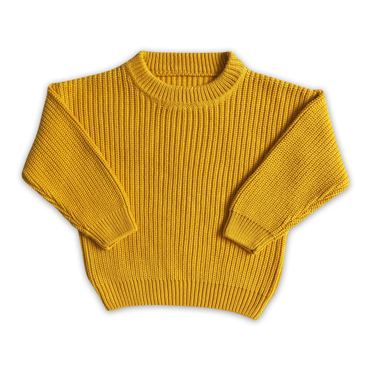 Mustard cotton winter sweater