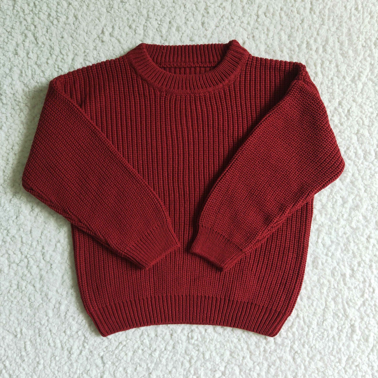 Maroon cotton winter sweater