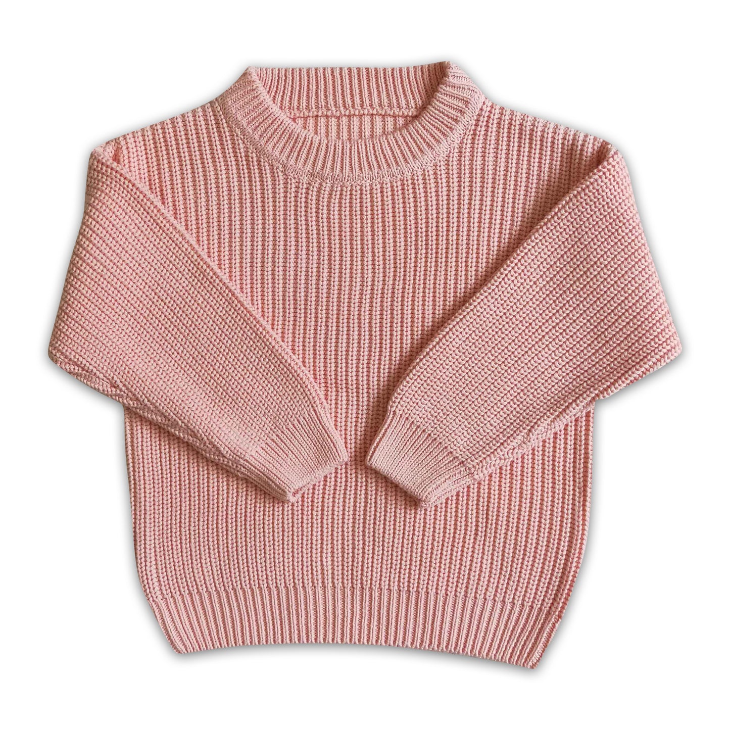 Pink cotton winter sweater