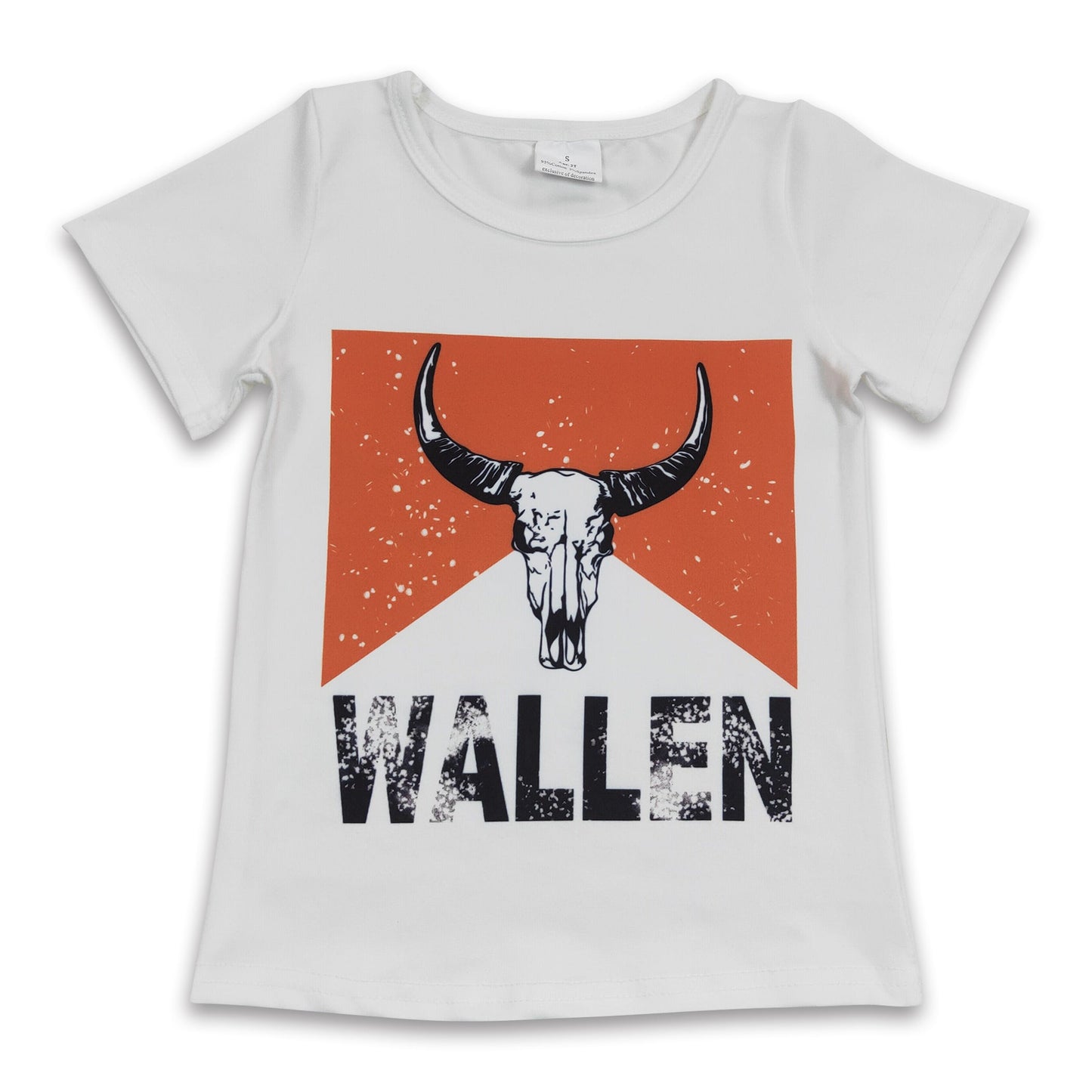 Bull skull short sleeves western girls shirt