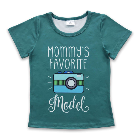 Mommy's favorite model camera baby girls shirt