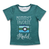 Mommy's favorite model camera baby girls shirt