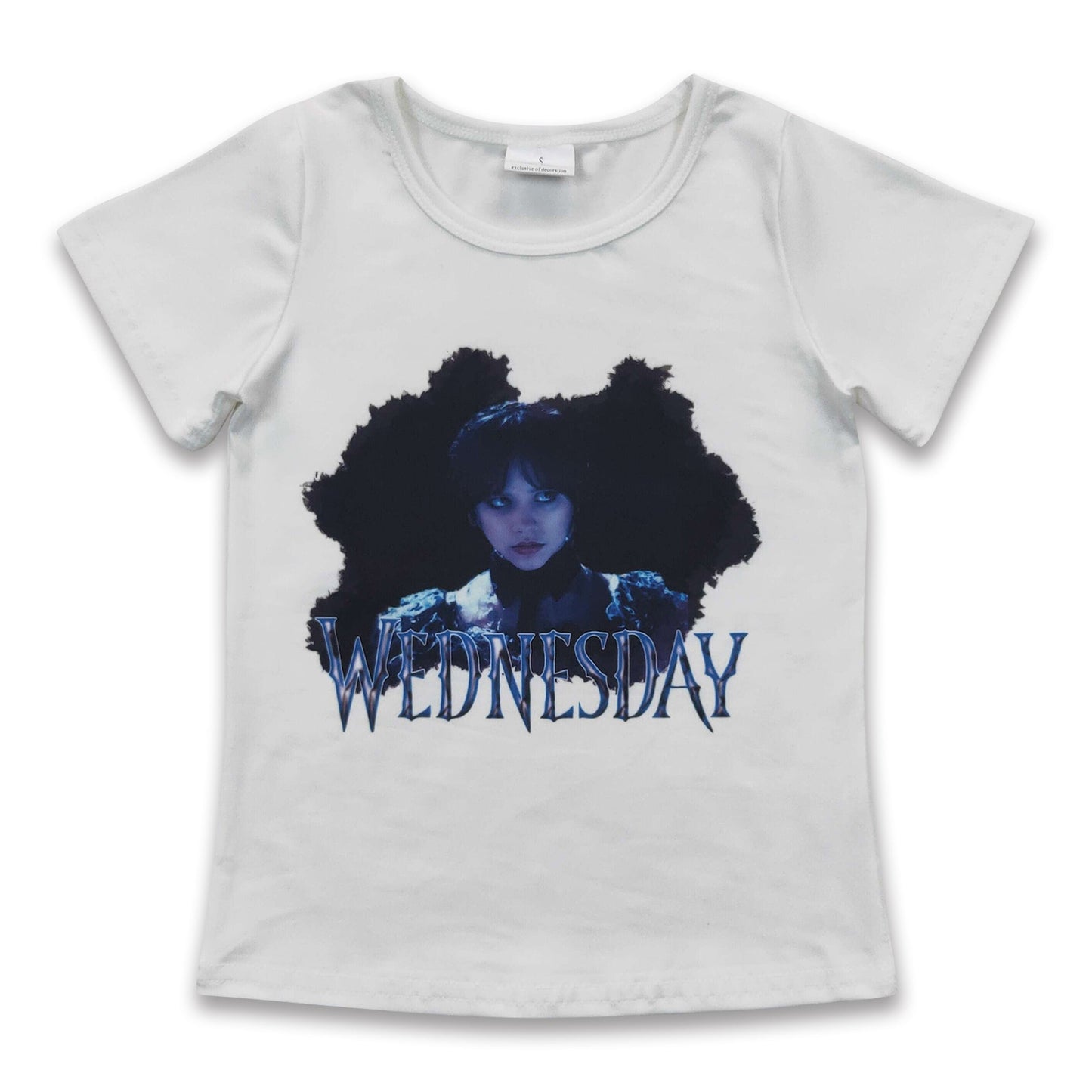 Wear black short sleeves baby girls shirt