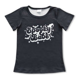 Spooky babe black short sleeves kids Halloween shirt