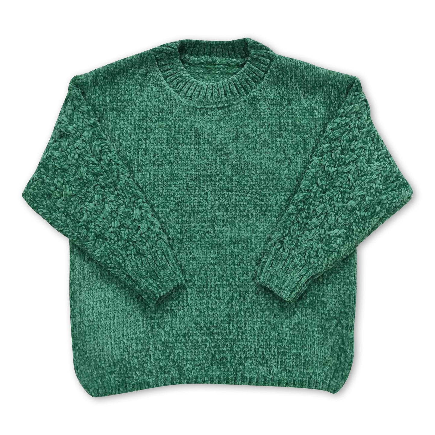 Green kids girls fall winter sweater