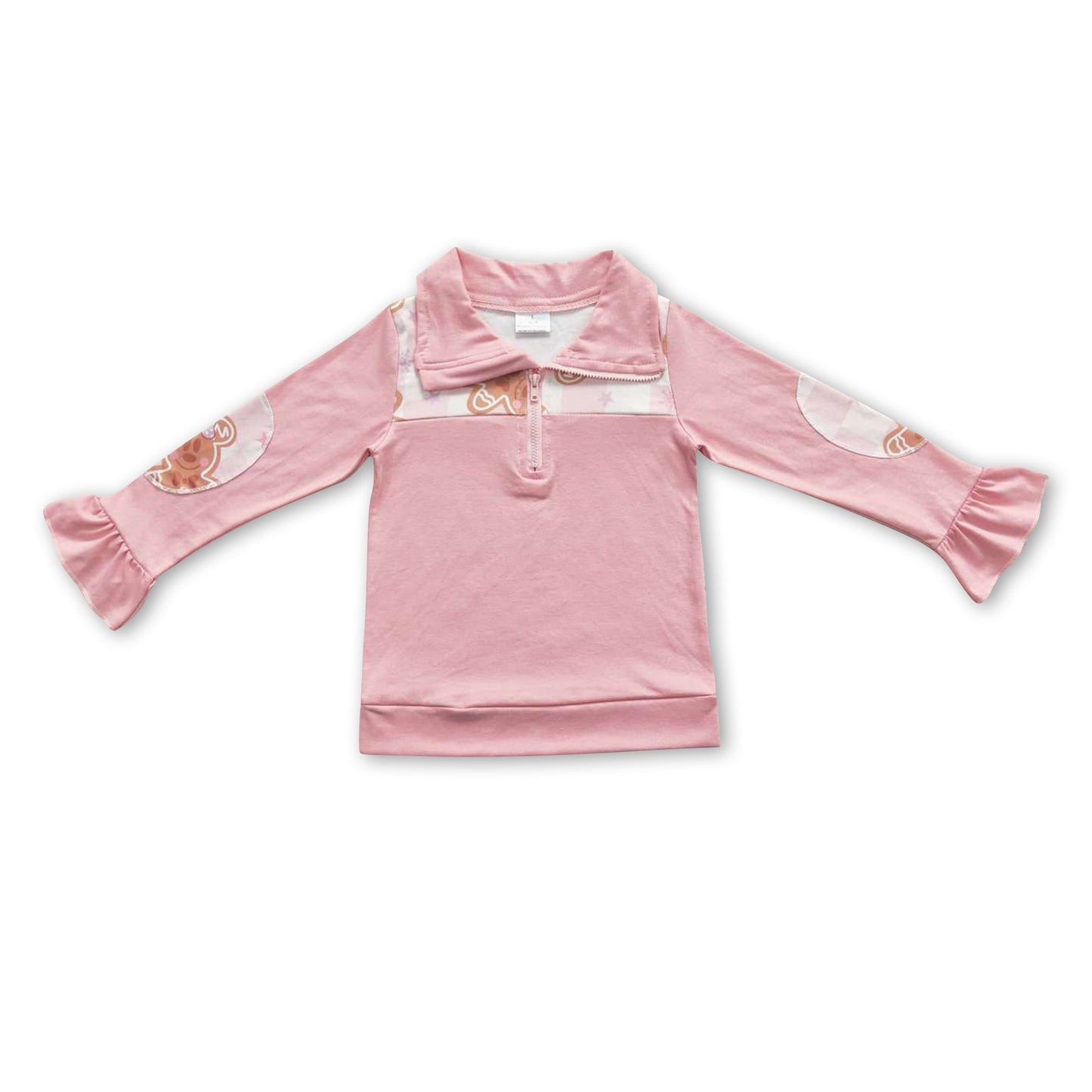 Pink mouse gingerbread candy girls Christmas pullover