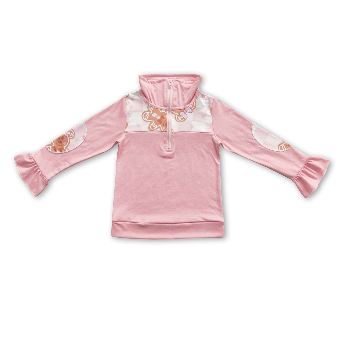 Pink mouse gingerbread candy girls Christmas pullover