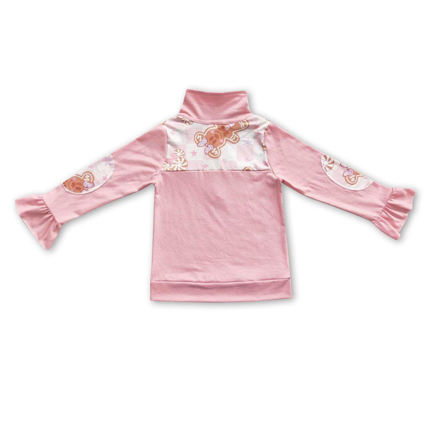 Pink mouse gingerbread candy girls Christmas pullover