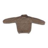 Khaki cotton girls winter sweater