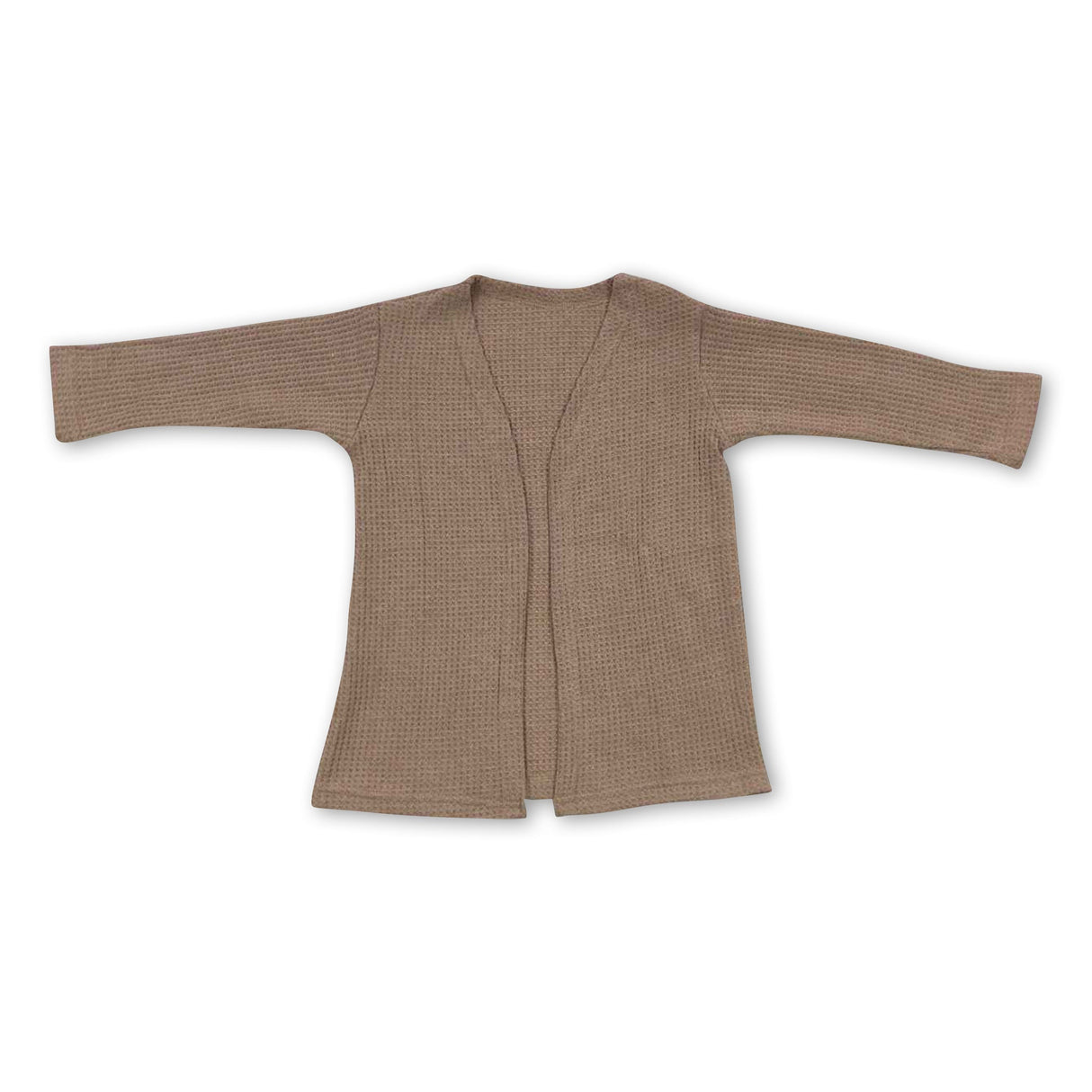 Khaki long sleeves kids girls fall cardigan