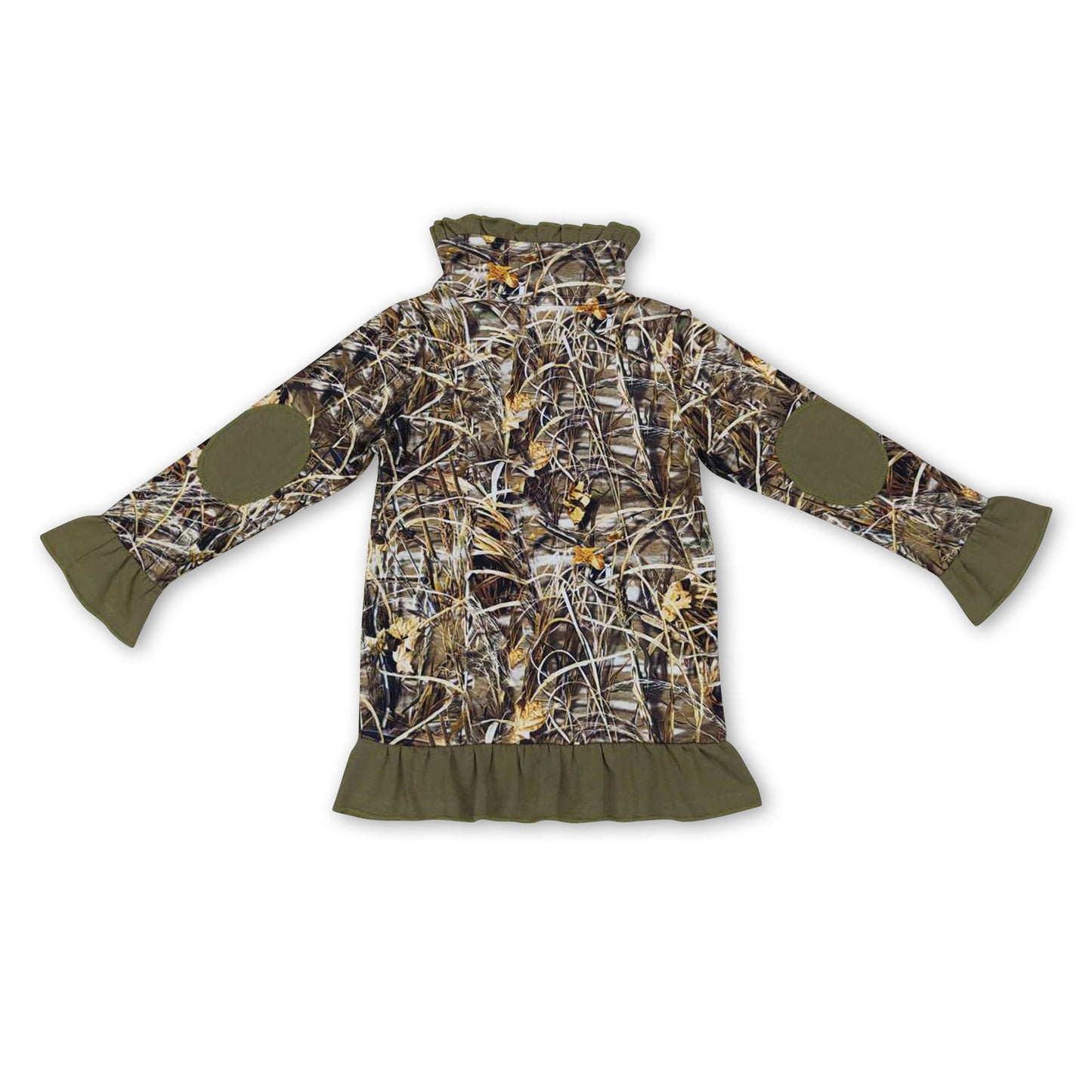 Duck plaid camo kids girls hunting pullover