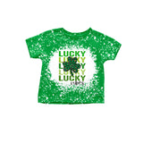 Green lucky vibes clover girls st patrick's day shirt