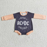 Patchwork long sleeves baby girls singer romper