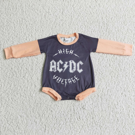Patchwork long sleeves baby girls singer romper