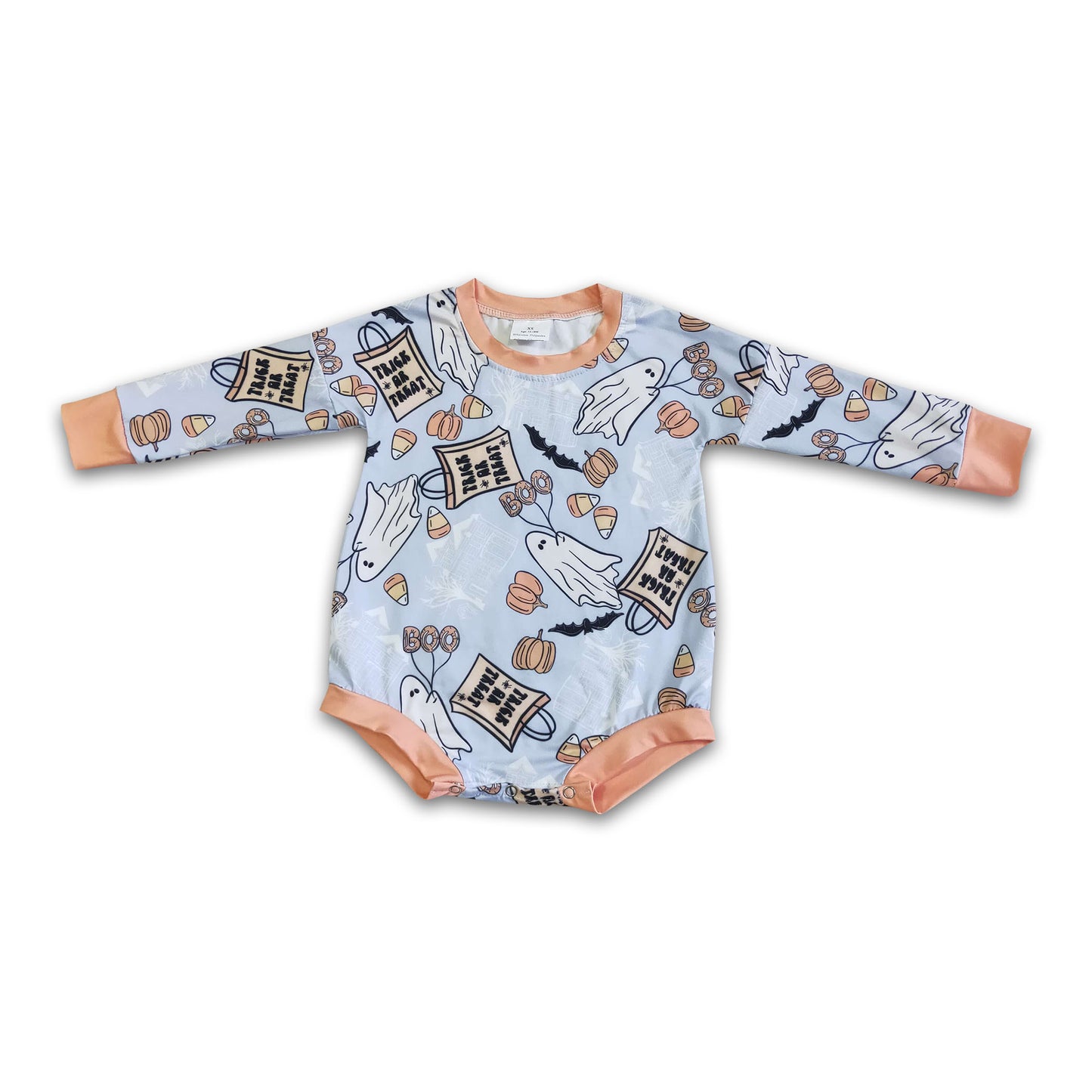 Ghost boo long sleeve baby Halloween romper