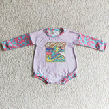 Leopard long sleeves baby singer romper