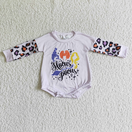 Witches leopard baby kids Halloween romper