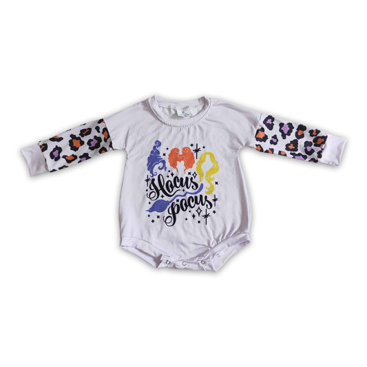 Witches leopard baby kids Halloween romper