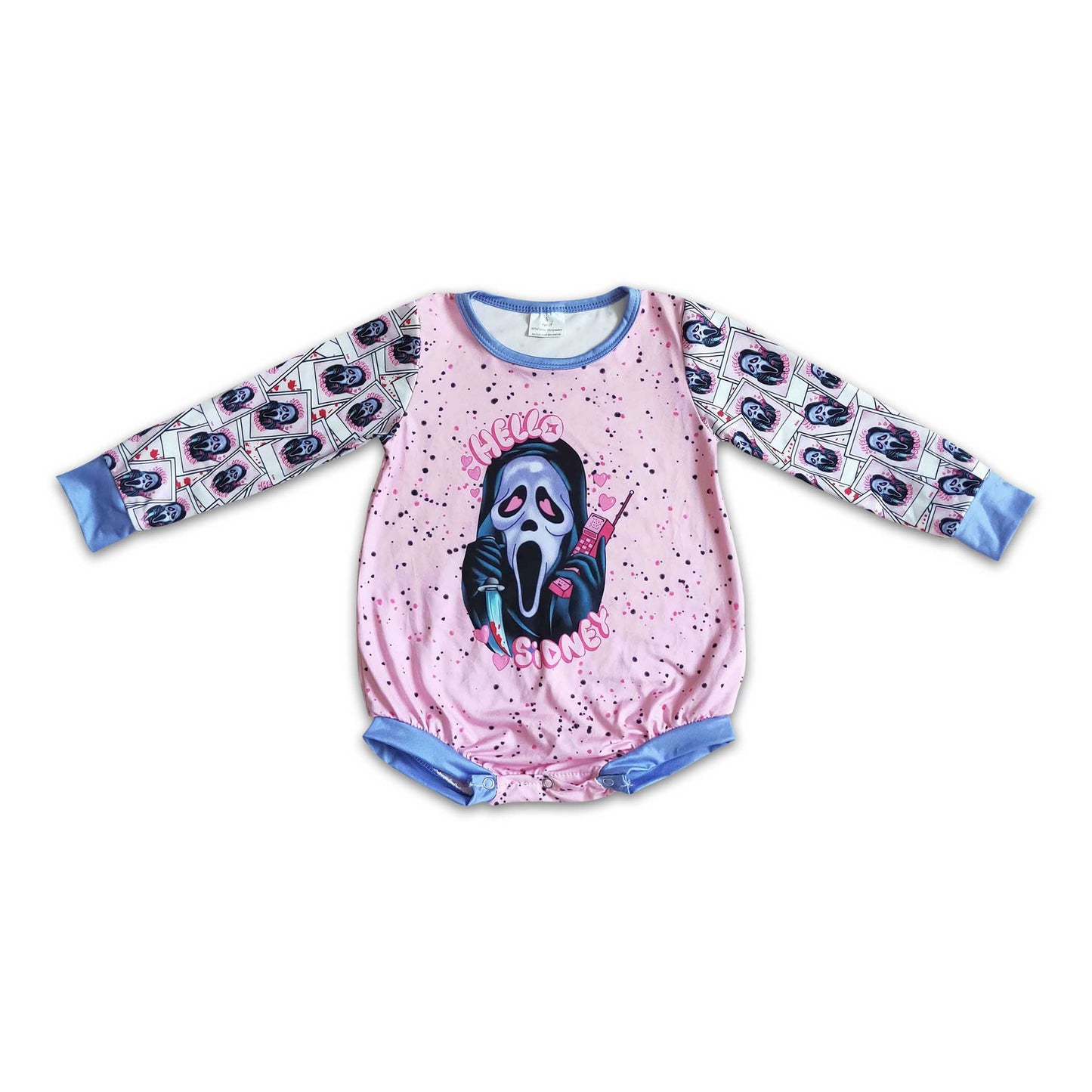 Hello scream baby girls Halloween romper