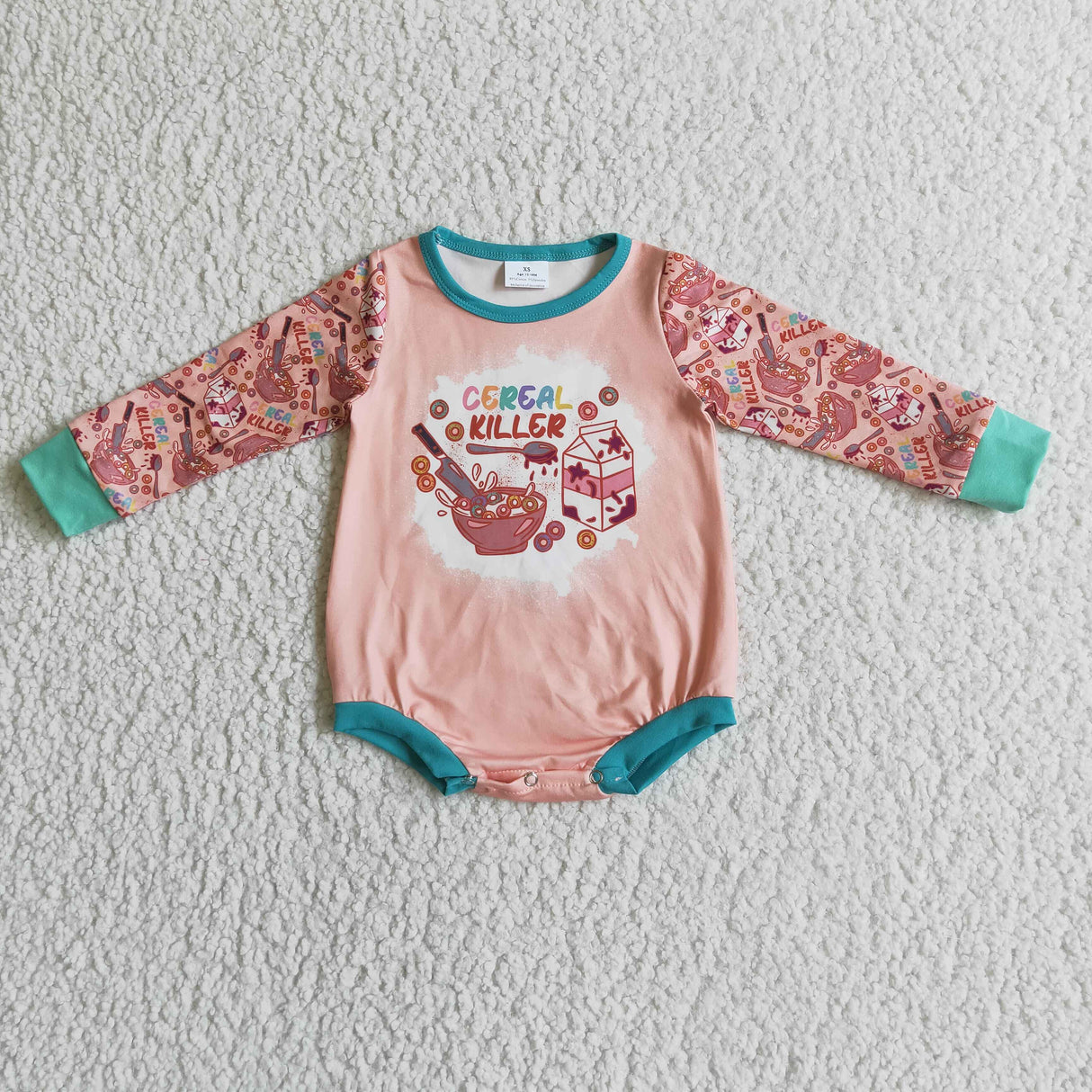 Drinks donuts long sleeve baby Halloween romper