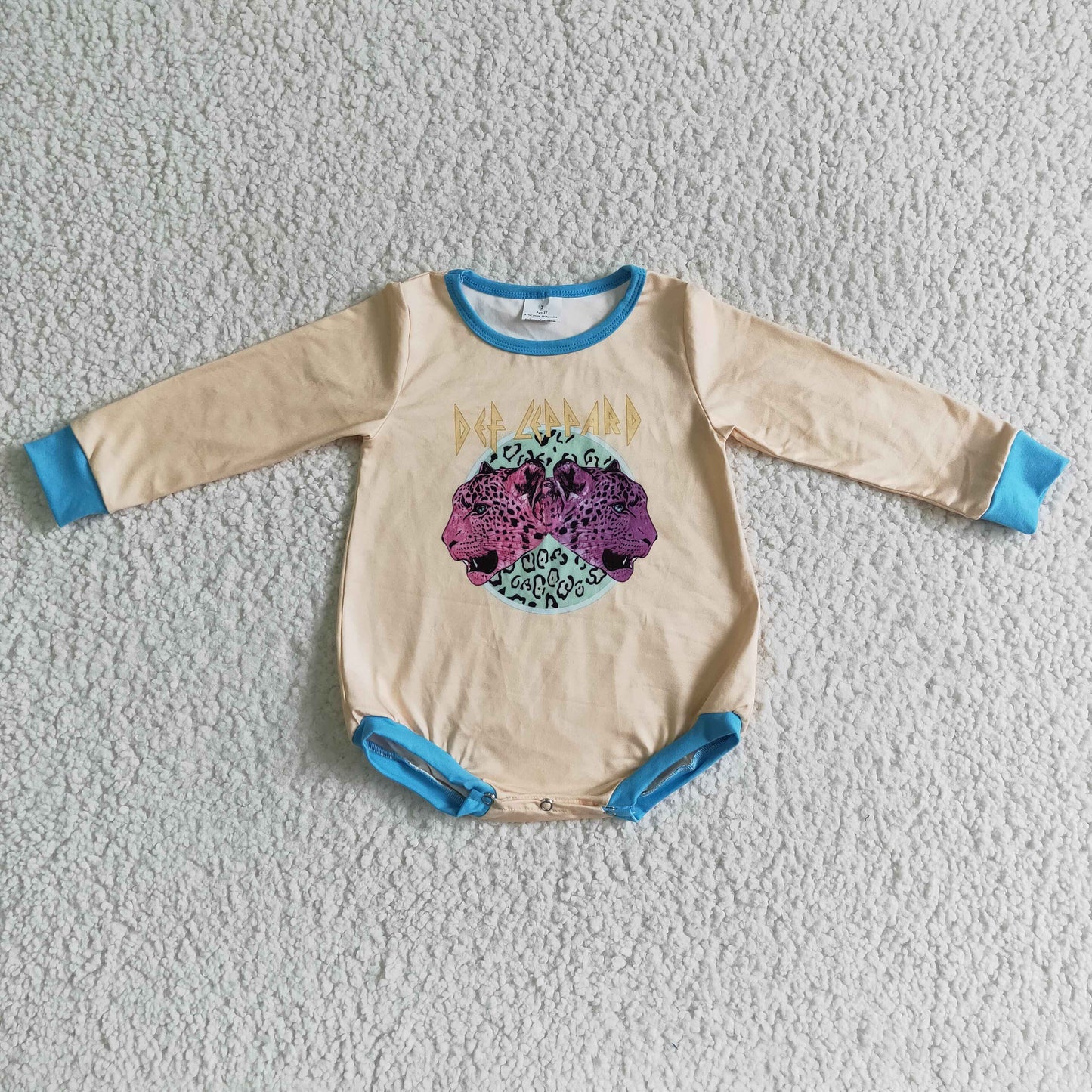 Tiger leopard long sleeve baby kids romper